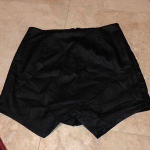 Faux leather skirt/shorts